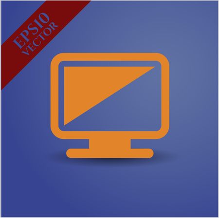 Monitor vector icon or symbol