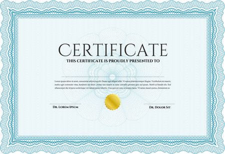 Diploma template or certificate template. Good design. Vector certificate template.Printer friendly. 