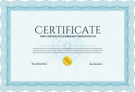 Diploma template or certificate template. Good design. Vector certificate template.Printer friendly.