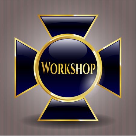 Workshop golden emblem or badge