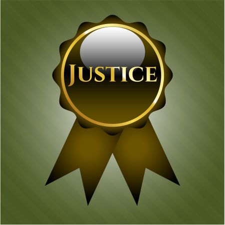 Justice gold emblem