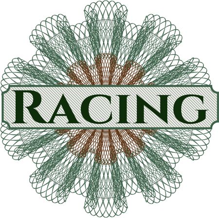 Racing abstract rosette