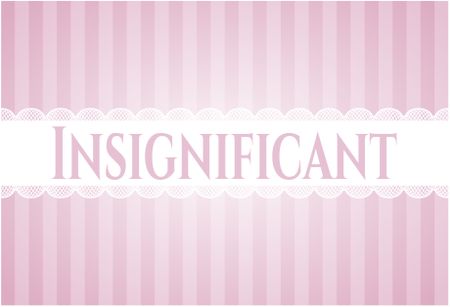 Insignificant card or poster