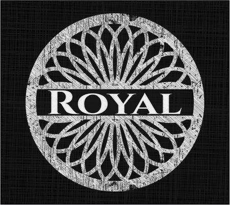 Royal written with chalkboard texture