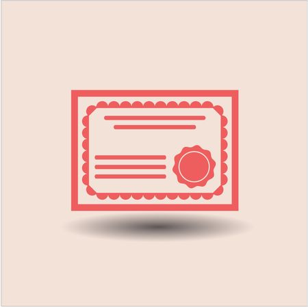 Certificate icon vector illustration