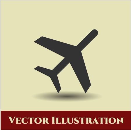 Plane vector icon or symbol