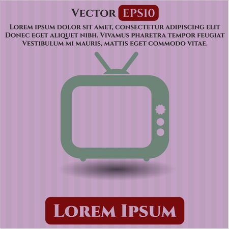 Old TV (Television) vector icon