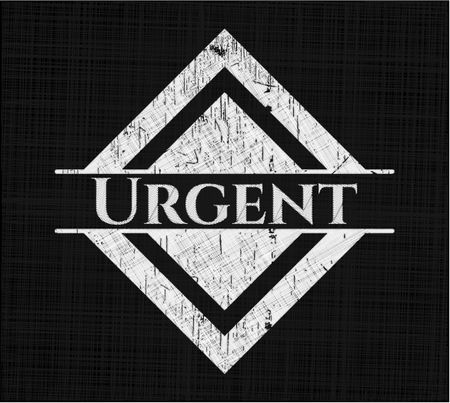 Urgent chalk emblem