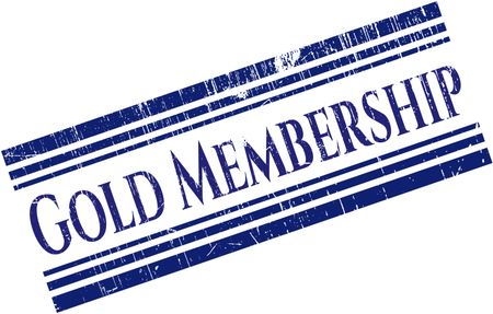 Gold Membership golden emblem or badge
