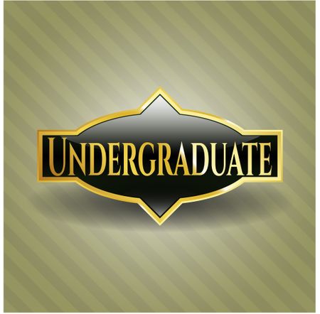 Undergraduate golden emblem or badge