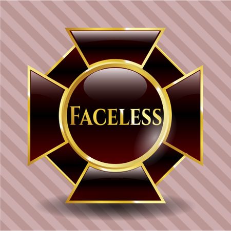 Faceless golden badge
