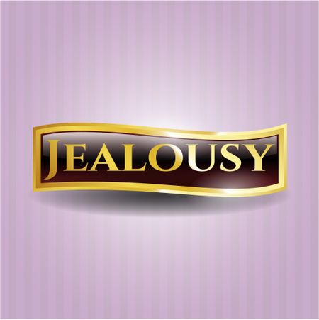 Jealousy gold badge or emblem