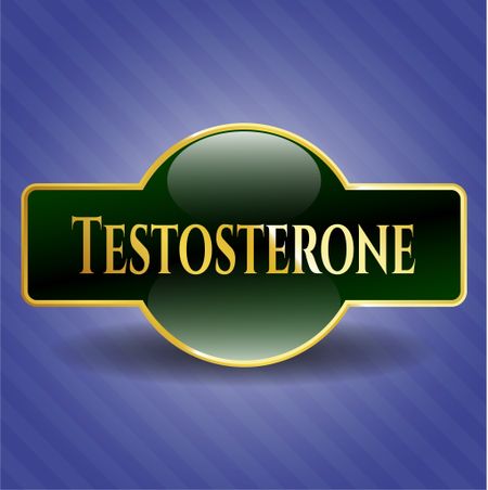 Testosterone gold shiny badge