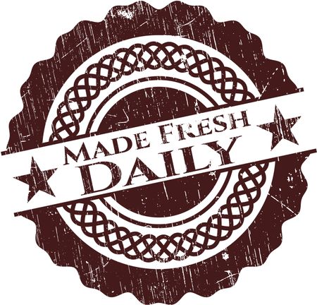 Made Fresh Daily rubber grunge stamp