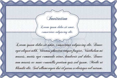 Vintage invitation. Customizable, Easy to edit and change colors.With great quality guilloche pattern. Excellent design. 