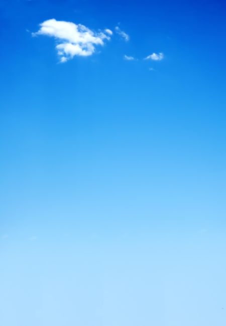 beautiful blue sky illustration with a cloud at the top