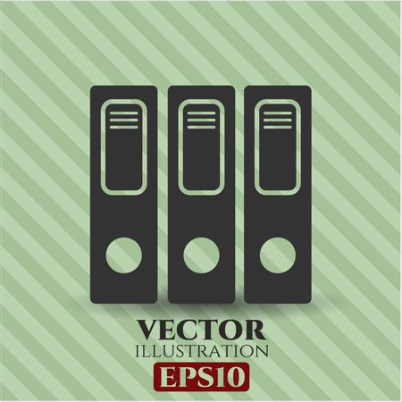 Three folders vector icon
