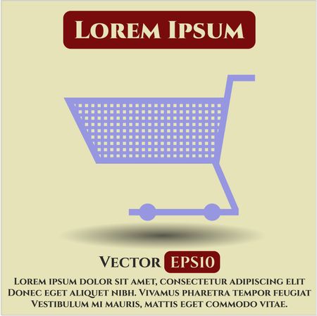 Shopping cart vector symbol