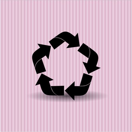 Recycle vector icon or symbol