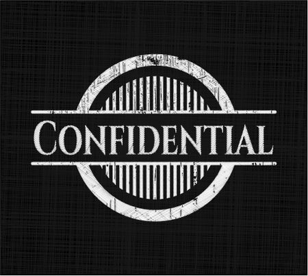 Confidential written on a blackboard