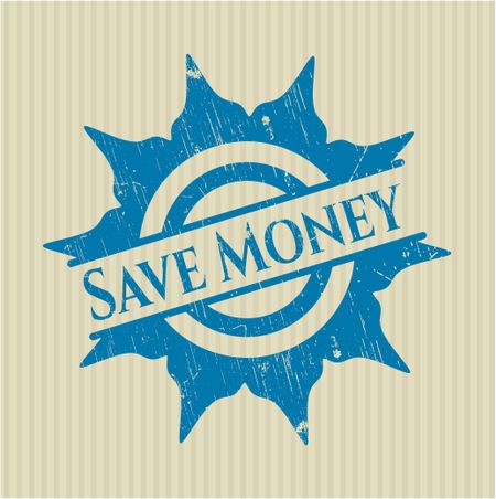 Save Money rubber grunge texture seal