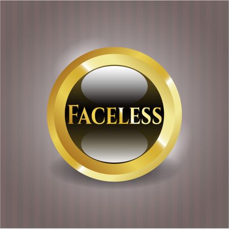 Faceless gold badge