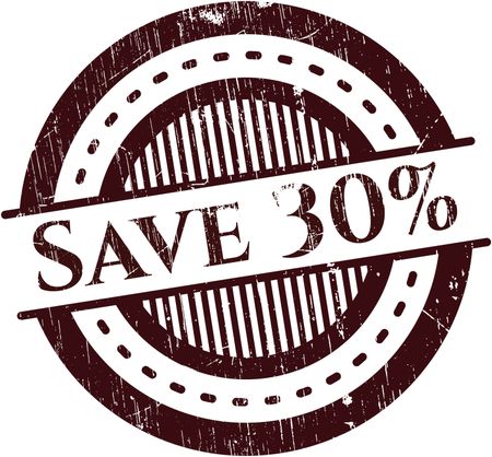 Save 30% rubber stamp with grunge texture