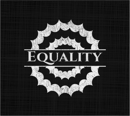 Equality written on a blackboard