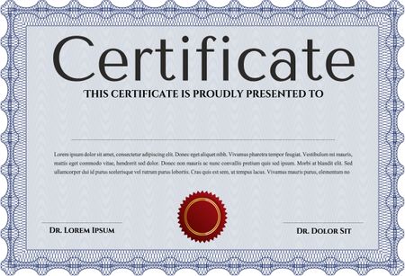 Certificate of achievement template. Superior design. Detailed.With linear background. 