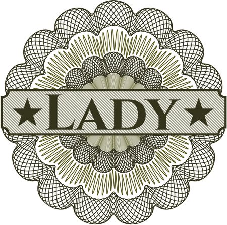 Lady abstract linear rosette