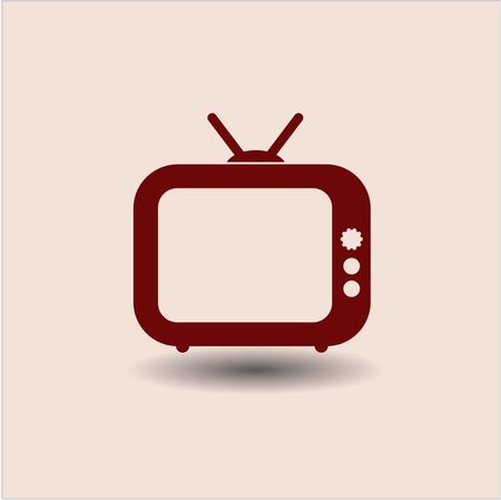 Old TV (Television) icon vector illustration