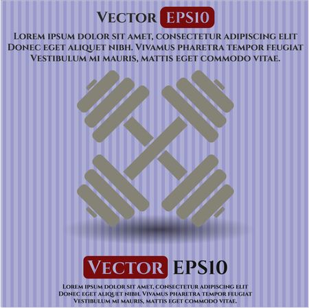 Dumbbell vector icon