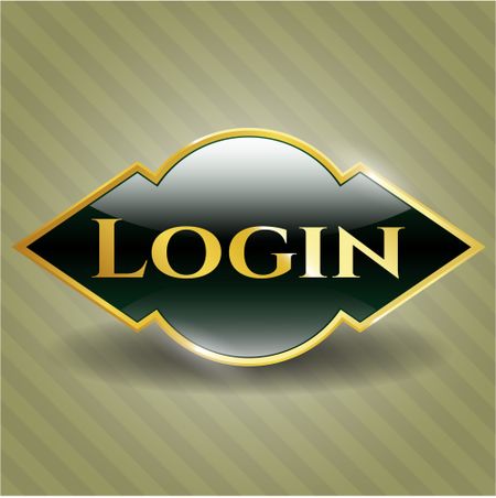 Login gold shiny emblem