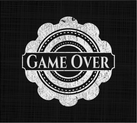 Game Over written with chalkboard texture