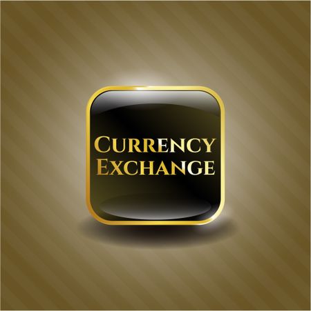 Currency Exchange gold shiny badge