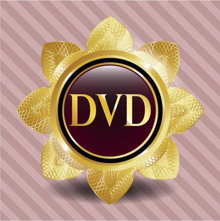 DVD gold shiny emblem