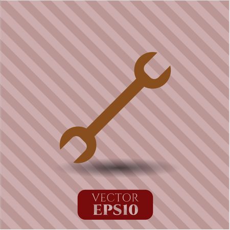 Wrench vector icon or symbol