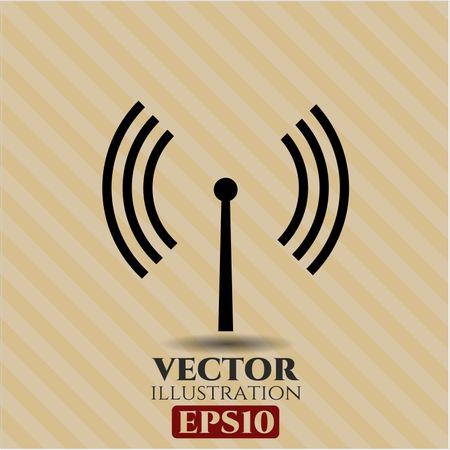 Antenna signal icon vector illustration