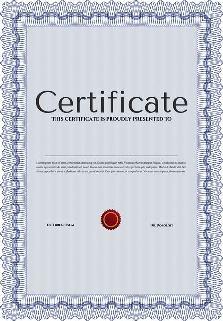 Certificate of achievement. Good design. Vector pattern that is used in money and certificate.With quality background. 