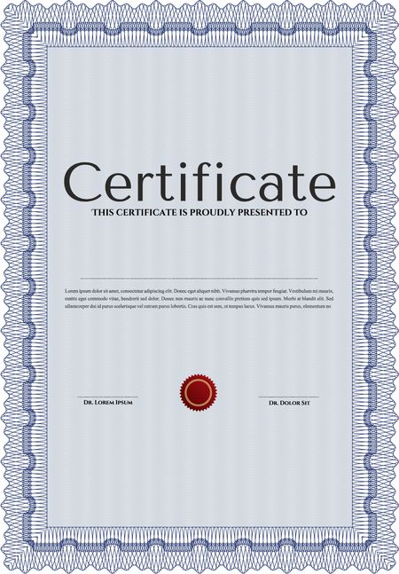 Certificate of achievement. Good design. Vector pattern that is used in money and certificate.With quality background.