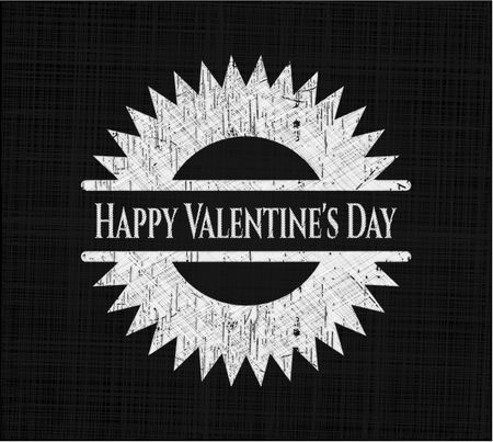 Happy Valentine's Day chalk emblem