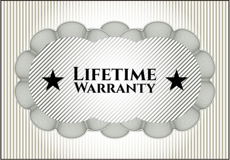 Life Time Warranty colorful banner