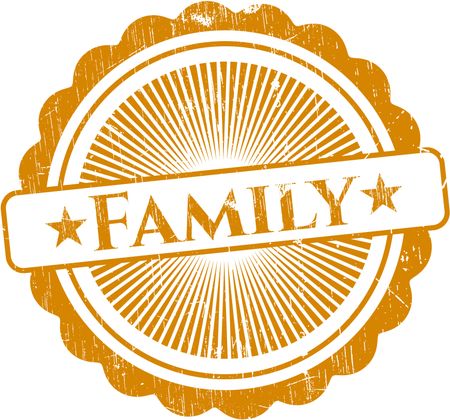 Family grunge stamp