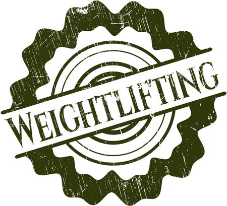 Weightlifting grunge stamp