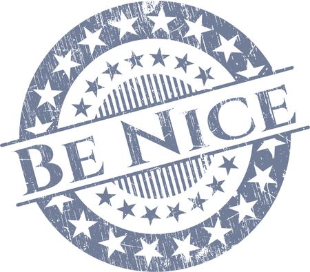 Be Nice rubber seal with grunge texture