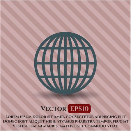 Globe (website) vector icon or symbol