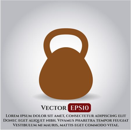 Kettlebell vector icon or symbol