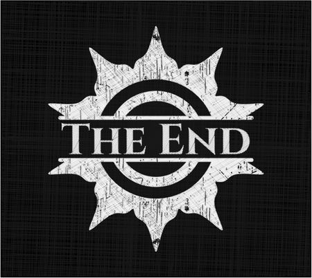 The End with chalkboard texture