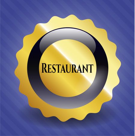 Restaurant gold badge or emblem