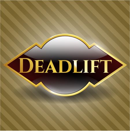 Deadlift gold badge or emblem